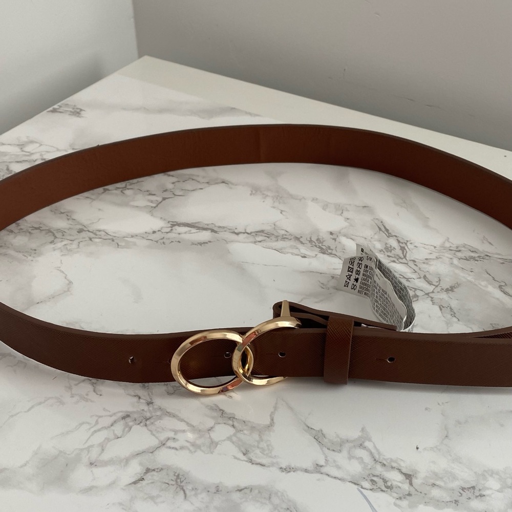 Double Ring Light Brown Belt